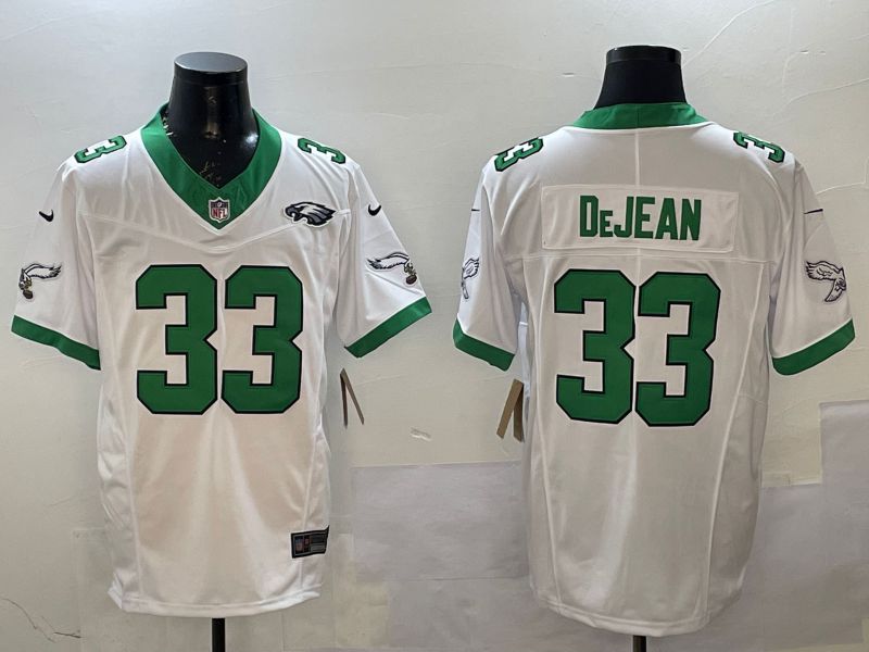 Men Philadelphia Eagles #33 DeJean White Retro three generations 2025 Nike Limited NFL Jersey style 5->philadelphia eagles->NFL Jersey